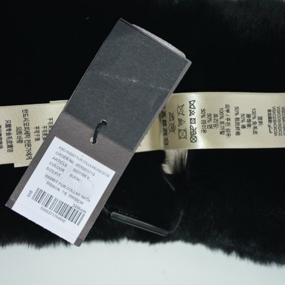 NWT BURBERRY RABBIT FUR COLLAR WITH RIBBON SCARF WRAP - Picture 9 of 9